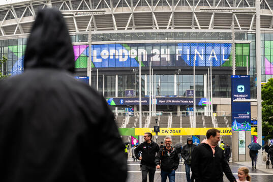 People outside the stadium