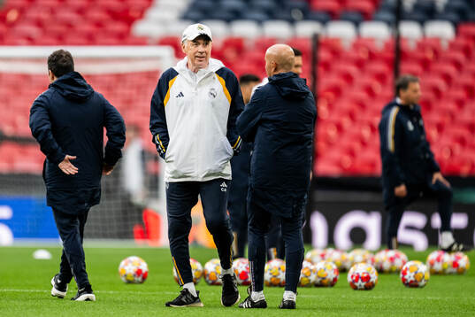 Head coach Carlo Ancelotti of Real Madrid