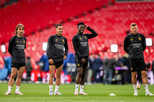 Luka Modric, Lucas Vazquez, Vinicius Junior and Toni Kroos