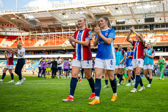 Karina Sævik and Maren Mjelde of Norway