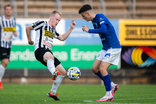 Landskronas David Edvardsson och Trelleborgs Eren Alievski