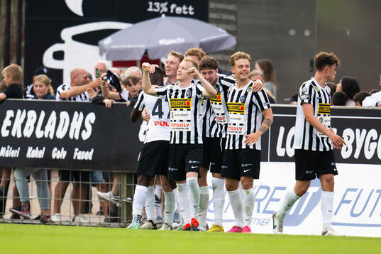 Landskronas spelare jublar