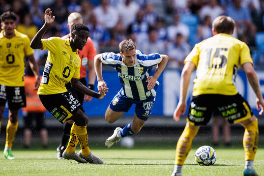 Elfsborgs Michael Baidoo och IFK Göteborgs Lucas Kåhed