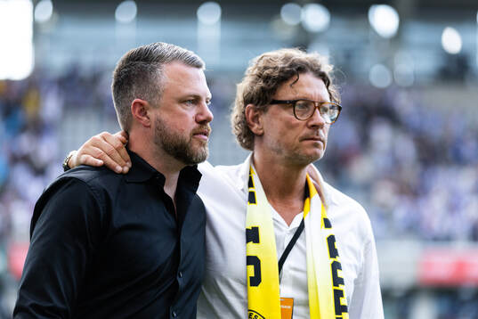 Elfsborgs manager Jimmy Thelin och klubbchef Stefan