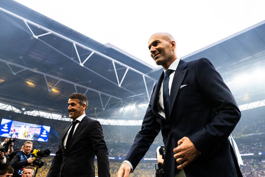 Former players Karl Heinz Riedle and Zinedine Zidane