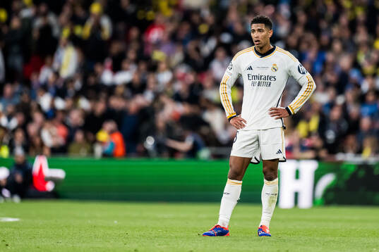 Jude Bellingham of Real Madrid looks dejected