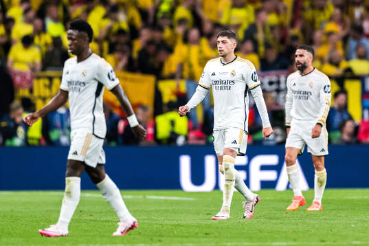 Federico Valverde of Real Madrid looks dejected