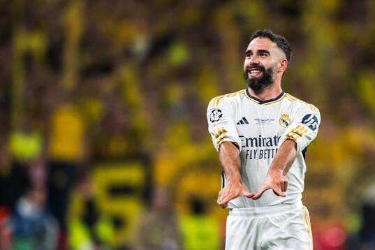 Dani Carvajal of Real Madrid celebrates