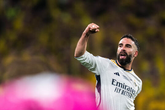 Dani Carvajal of Real Madrid celebrates