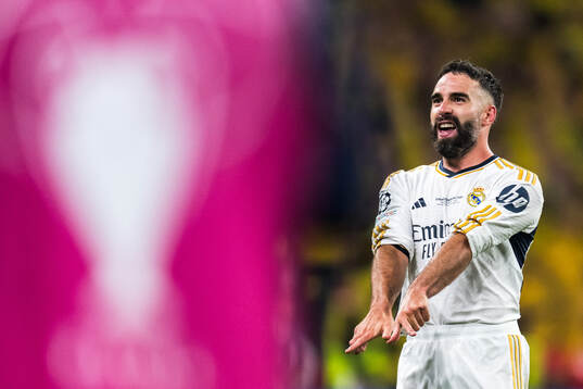 Dani Carvajal of Real Madrid celebrates