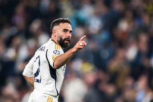 Dani Carvajal of Real Madrid celebrates