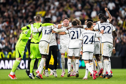 Players of Real Madrid celebrates