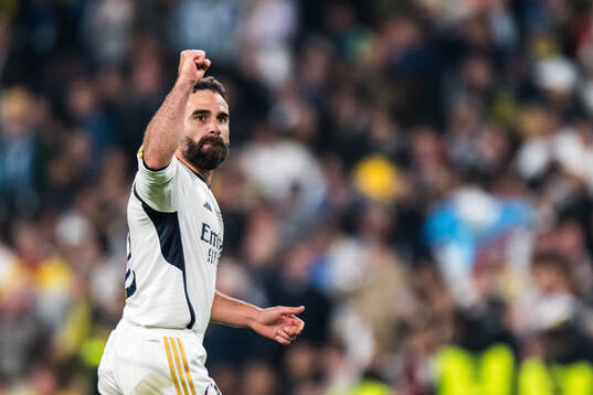 Dani Carvajal of Real Madrid celebrates