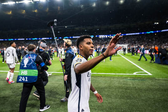 Rodrygo of Real Madrid celebrates