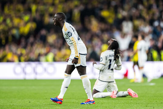 Ferland Mendy of Real Madrid celebrates