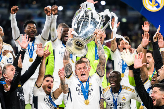 Toni Kroos of Real Madrid celebrates