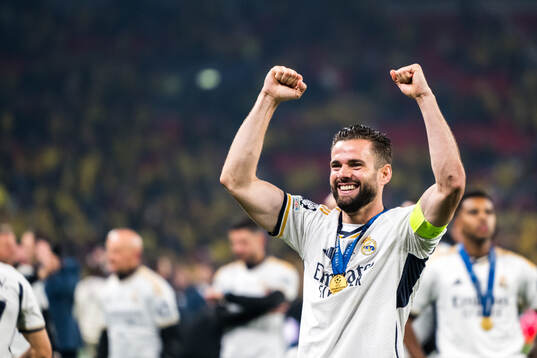 Nacho Fernandez of Real Madrid celebrates