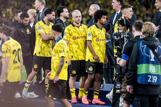 Julian Ryerson of Dortmund looks dejected