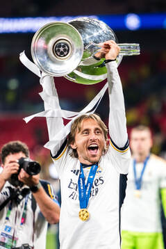 Luka Modric of Real Madrid celebrates