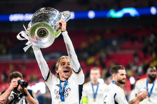 Luka Modric of Real Madrid celebrates