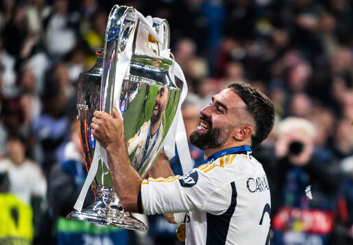 Dani Carvajal of Real Madrid celebrates