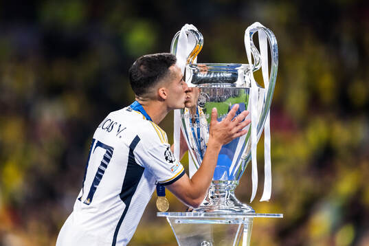 Lucas Vazquez of Real Madrid celebrates