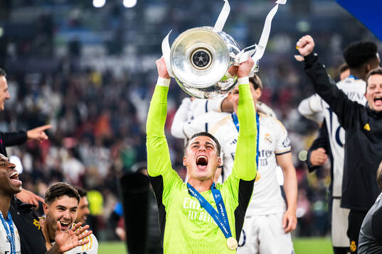 Goalkeeper Kepa Arrizabalaga Real Madrid celebrates