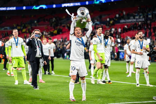 Luka Modric of Real Madrid celebrates