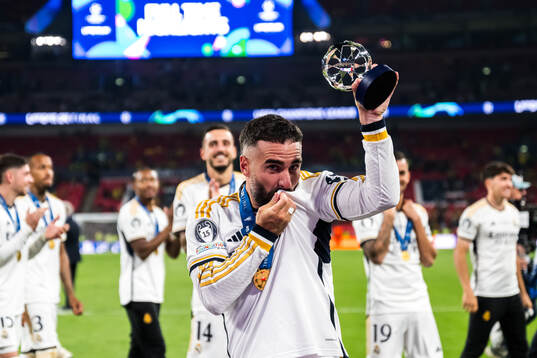 Dani Carvajal of Real Madrid celebrates