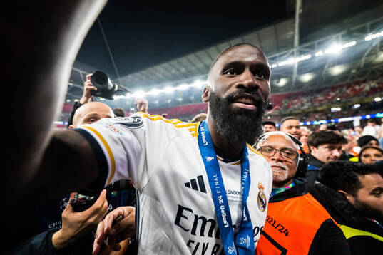 Antonio Rudiger of Real Madrid celebrates