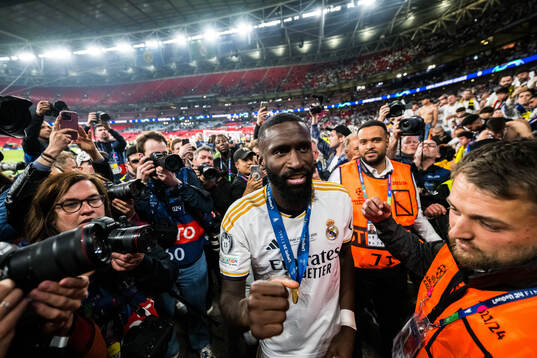 Antonio Rudiger of Real Madrid celebrates