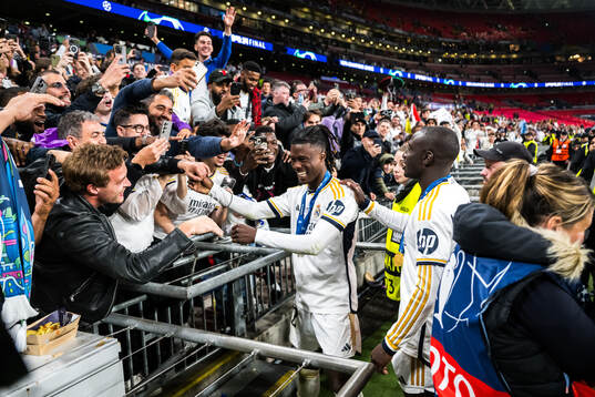 Eduardo Camavinga of Real Madrid celebrates