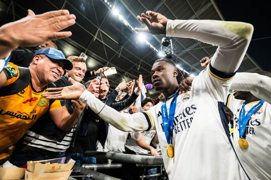 Eduardo Camavinga of Real Madrid celebrates