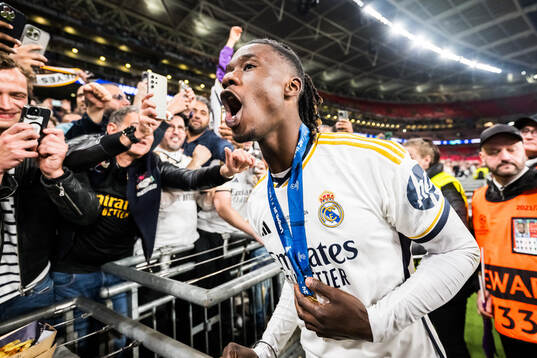 Eduardo Camavinga of Real Madrid celebrates