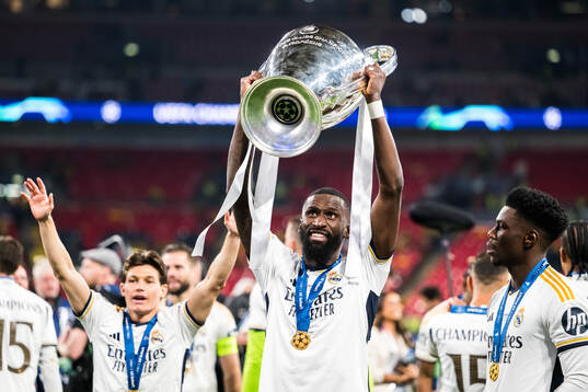 Antonio Rudiger of Real Madrid celebrates