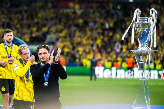 Head coach Edin Terzic of Dortmund looks dejected