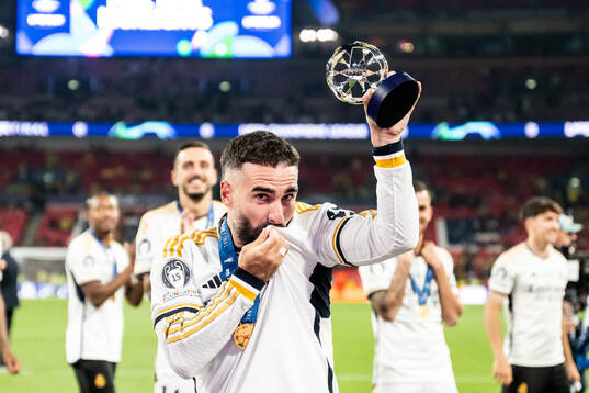 Dani Carvajal of Real Madrid celebrates