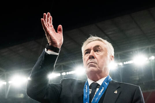 Head coach Carlo Ancelotti of Real Madrid