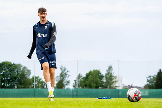 Jørgen Strand Larsen of the Norwegian national football