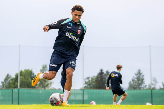 Antonio Nusa of the Norwegian national football team