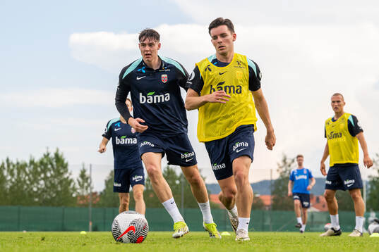 Jørgen Strand Larsen and Hugo Vetlesen of the Norwegian