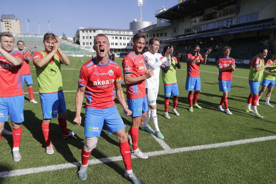 Helsingborgs Dennis Olsson jublar