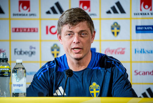 Head coach Jon Dahl Tomasson of the Swedish national