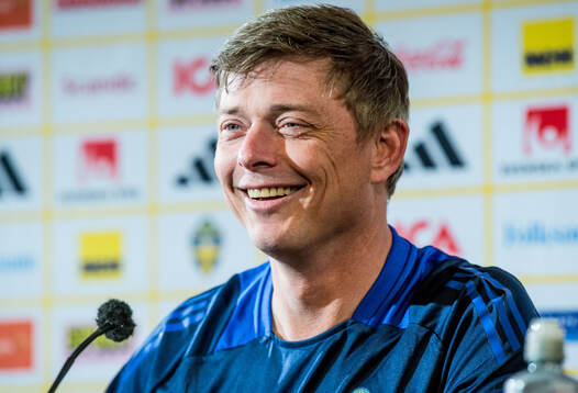 Head coach Jon Dahl Tomasson of the Swedish national
