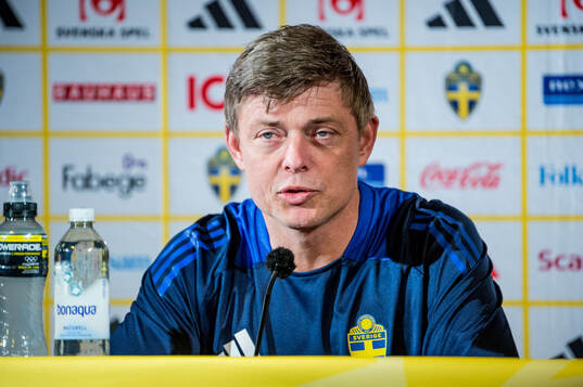 Head coach Jon Dahl Tomasson of the Swedish national