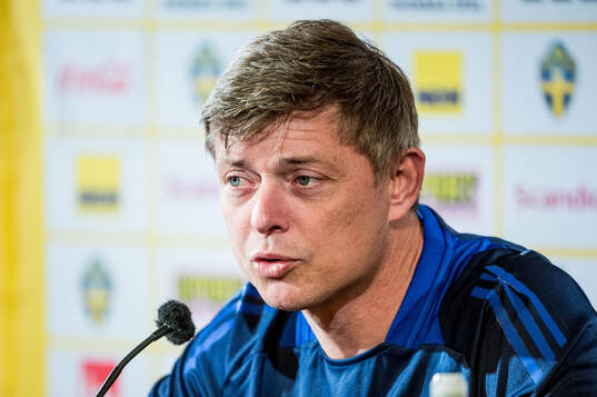Head coach Jon Dahl Tomasson of the Swedish national