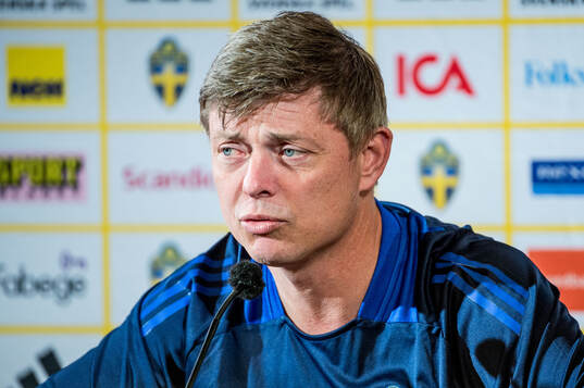 Head coach Jon Dahl Tomasson of the Swedish national