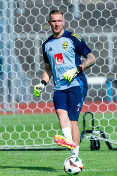 Goalkeeper Robin Olsen of Sweden