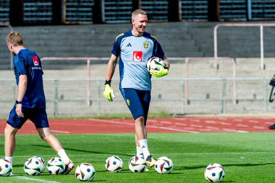 Goalkeeper Robin Olsen of Sweden