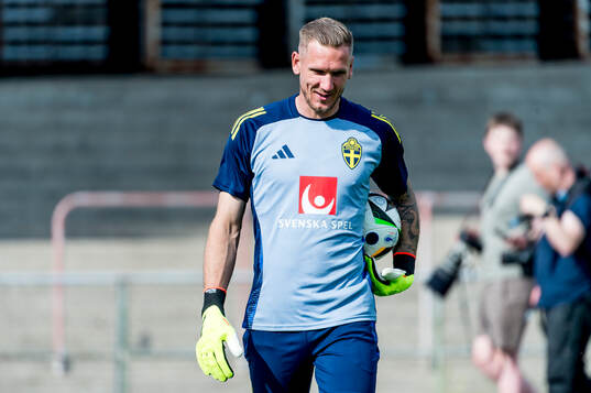 Goalkeeper Robin Olsen of Sweden
